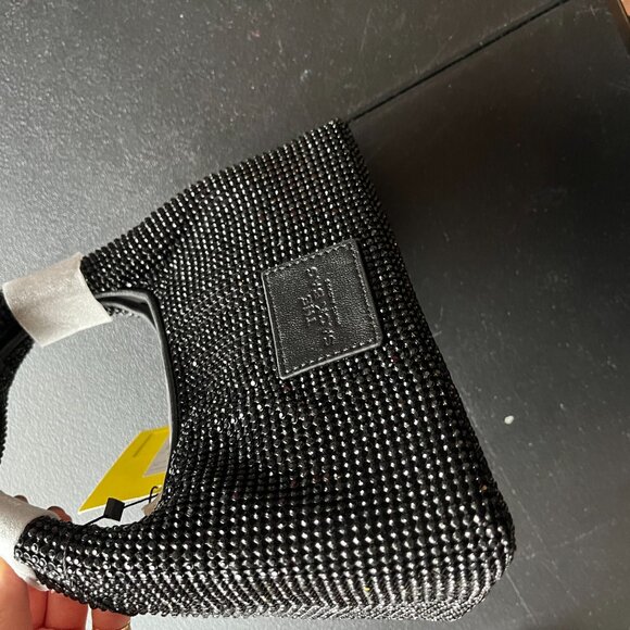 NWT Marc Jacobs The Sack Mini Bag Top Handle Black Rhinestone - Picture 5 of 13